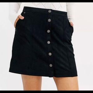 Faux Suede Mini Skirt